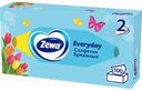 Салфетки бумажные косметические Zewa Everyday дизайн, в ассортименте 2 слоя, 100 шт.