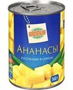 Ананасы консервированные Глобус кусочками в сиропе, 560г