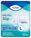Подгузники дышащие TENA Slip Plus L (талия/бедра 92-150 см), 10 шт