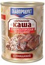 Каша гречневая «Главпродукт» Губернаторская по-домашнему с говядиной, 340 г