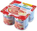 Йогуртный продукт Campina Нежный с пюре клубники и банана 0,1%, 100 г
