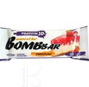 Батончик BOMBBAR Малиновый Чизкейк неглазированный 60г 