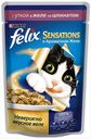 Корм для кошек Felix Sensation с уткой в желе со шпинатом, 85 г