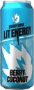 Напиток энергетический Lit Energy Berry Coconut со вкусом ягод и кокоса тонизирующий газированный 0.45л