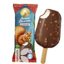 Мороженое ЛЕСНАЯ БЕЛОЧКА Эскимо пломбир в глазури с фундуком и арахисом 70г