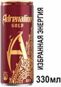 Безалкогольный энергетический напиток Adrenaline Gold Red Вишня, 0,33 л