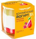 Йогурт Коломенский Малина-груша 5%, 170г