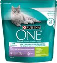 Корм Purina ONE для чувствительных кошек с индейкой и рисом, 1.5 кг