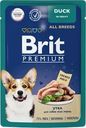 Корм консервированный для взрослых собак BRIT Premium Утка в соусе, 85г