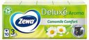 Платочки бумажные Zewa Deluxe Ромашка 3 слоя, 10х10 шт