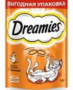 Лакомство для взрослых кошек Подушечки Dreamies c курицей, 140 г
