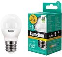 Лампа светодиодная Camelion Е27 тёплый свет, шар, 5Вт