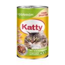 Katty Корм консервированный полнорационный для кошек с кроликом в соусе, ж/б 415 гр.