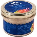 Лосось рубленый копченый «Путина» с маринованными огурчиками, 180г