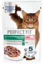 Корм Perfect Fit лосось в соусе для стерилизованных котов и кошек консервированный полнорационный, 75г