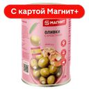 МАГНИТ Оливки зеленые с креветкой 300мл ж/б(Испания):6