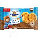 Пирожное МЕДВЕЖОНОК БАРНИ ФАН СЭНДВИЧ бисквитный оригинальный вкус 180г