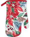 Прихватка-рукавица Пуансеттия, 17х27см