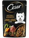 Корм Cesar Индейка с зеленым горошком и морковью в желе для собак, 80г