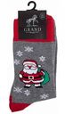 Носки мужские новогодние Grand Дед Мороз цвет: серый, размер 27-29 (43-44)