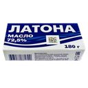 Масло сладкосливочное ЛАТОНА Крестьянское 72,5%, 180г
