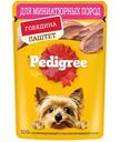 Влажный корм Pedigree для взрослых собак миниатюрных пород паштет с говядиной, 80г
