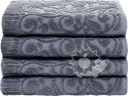 Полотенце махровое HOMECLUB Ажур 100х150см, серое