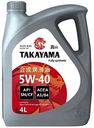 Масло моторное синтетическое TAKAYAMA SAE 5W-40 API SN/СF, 4 л