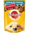 Корм для взрослых собак всех пород Pedigree с говядиной в соусе, 85 г