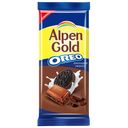 Шоколад молочный ALPEN GOLD с шоколадной начинкой и кусочками печенья Oreo, 90г