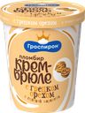 Мороженое ГРОСПИРОН Пломбир крем-брюле с грецким орехом в соленой карамели 15%, без змж, картонный стакан, 410г