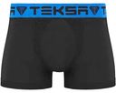 Трусы-боксеры мужские Teksa MBX 005 бесшовные цвет: чёрный/синяя резинка, XLр-р