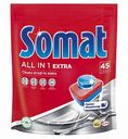 Средство для посудомоечных машин All in One Somat extra 9 actions, 45 таблеток