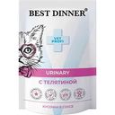 Влажный корм для кошек Best Dinner Vet Profi при мочекаменной болезни телятина кусочки в соусе, 85г