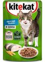 Корм влажный Kitekat с рыбой в соусе для взрослых кошек 85г