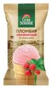 Мороженое пломбир Село Зеленое Земляничный в вафельном стаканчике 15% 70г