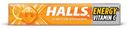 Леденцы Halls Energy апельсин с витамином С 25 г