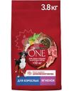 Сухой корм Purina One для собак средних и крупных пород с ягненком и рисом, 3.8кг