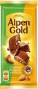 Шоколад молочный Alpen Gold, с солёным миндалём и карамелью, 80г/85г
