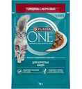 Влажный корм для кошек Purina One говядина-морковь, 75г