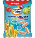 Палочки кукурузные ФрутоНяня Яблоко-клубника с 12 месяцев, 20 г