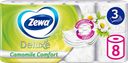 Бумага туалетная ZEWA Deluxe Ромашка 3-слоя, 8шт