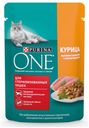 Корм для стерилизованных кошек Purina ONE с курицей и зеленой фасолью, 75 г