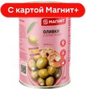 МАГНИТ Оливки зеленые с креветкой 300мл ж/б(Испания):6