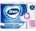 Туалетная бумага Zewa Deluxe белая 3 слоя, 12шт