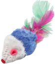 Игрушка Unic Мышка с перьями для животных в ассортименте 3шт.