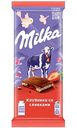 Шоколад молочный Milka клубничная и сливочная начинка, 80г