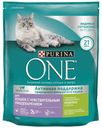 Сухой корм Purina ONE Sensitive индейка-рис для кошек с чувствительным пищеварением 750 г