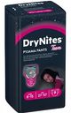 Подгузники-трусики для девочек одноразовые DryNites ночные 8-15 лет (27-57 кг), 9 шт.