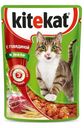 Влажный корм для кошек Kitekat с сочными кусочками говядины в желе, 85 г
